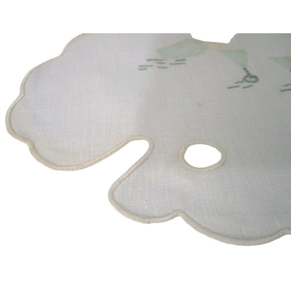 Vintage Martini Shaker Artist Palette Cocktail Napkin Applique Embroidery GUC - Picture 16 of 16